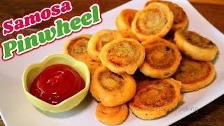 Samosa Pinwheel  Aaloo Ki Bhakarwadi  Evening Snacks or Party Appetizer Recipe [upl. by Razaile]