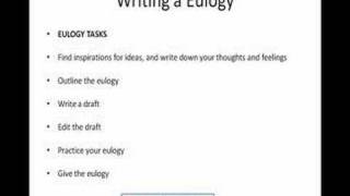 How To Write Eulogy Speeches For Eulogies and Funeral Speech [upl. by Kelsy540]