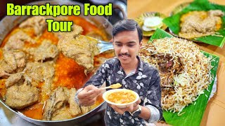 Barrackpore food Tour  Dada Boudi Biryani আগের মতো আছে 250gm MUTTON  Kolkata Biryani [upl. by Smallman]