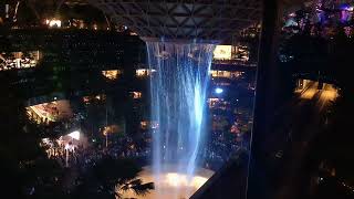 Jewel Changi Airport HSBC Rain Vortex Light amp Sound Show Marvel Avengers Edition At 8PM 270523 [upl. by Weig]