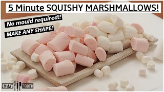 5 Minute HOMEMADE MARSHMALLOWS  Squishy amp Satisfying Marshmallow recipe  EASY [upl. by Kenwee]