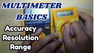 digital multimeter measurement basics and specifications  Accuracy  Resolution Range explained [upl. by Salohci]