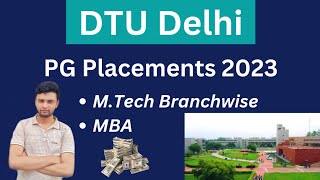 DTU MTechMBA Placements 2023🔥  Branchwise Details  51 Lacs Package😍 [upl. by Fried55]