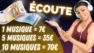 💸 Gagner 7€ pour CHAQUE MUSIQUE écoutée  Gagner de largent en ligne simplement [upl. by Spatz]