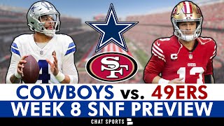 Dallas Cowboys vs San Francisco 49ers Injury Report Matchups Players To Watch Week 8 NFL Preview [upl. by Laikeze370]