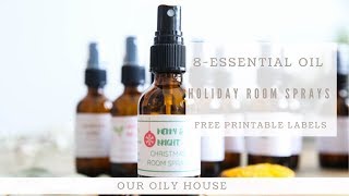 Holiday Room Spray Recipe  How to Make Christmas Room Sprays using Essential Oils [upl. by Petracca712]