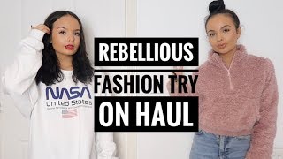 REBELLIOUS FASHION TRY ON HAUL WITH DISCOUNT CODE  AYSE AND ZELIHA [upl. by Noet]