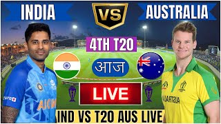 Live IND Vs AUS 4th T20 Match  Live Cricket Match Today  IND vs AUS live 1st innings livescore [upl. by Ardnama]