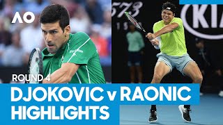 Novak Djokovic vs Milos Raonic Match Highlights 4R  Australian Open 2021 [upl. by Ahsillek784]