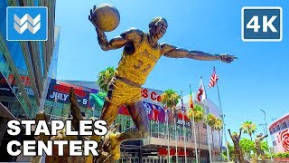 4K Staples Center amp LA Live in Downtown Los Angeles California  Walking Tour amp Travel Guide [upl. by Canica]