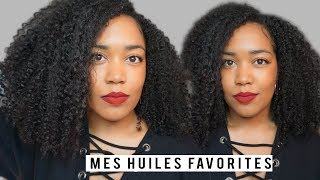 MES 5 HUILES FAVORITES  pousse des cheveux crépus frisés bouclés [upl. by Shuping212]