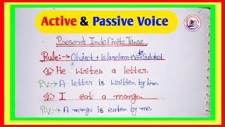 present indefinite tense passive voice  Active passive  active and passive voice  class 10th 💥📖 [upl. by Yanal]