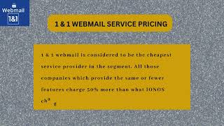 IONOS WEBMAIL BY 1 amp 1 BEST EMAIL SERVICE PROVIDER LOGIN amp ACCOUNT SETUP [upl. by Vander944]