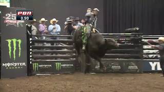 Lonnie West rides Double Major for 87 points PBR [upl. by Airdnat816]