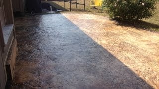 How to ReSeal a Stained Concrete Patio [upl. by Eelidnarb]