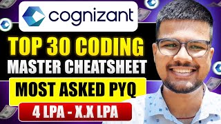 Top Cognizant Coding Questions for 2025 Batch  CheatSheet [upl. by Ikcim]