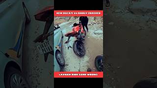 The UK07 Rider Ducati V4 badly crashed in Ladakh ride shortvideo [upl. by Mcbride468]