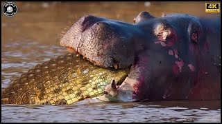 Hippos United To Fight Crocodile What Happened Next  Animals Fight [upl. by Kemble]