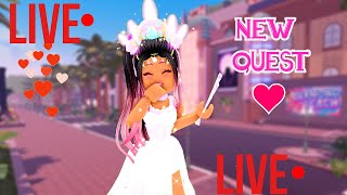 COMPLETING PIZZA QUEST NEW ROYALE HIGH UPDATE COME GET A BADGELIVESTREAM [upl. by Enerahs96]