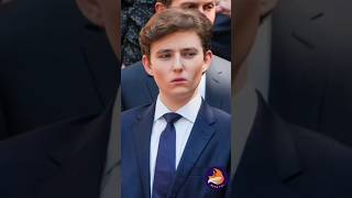 Slovenian accent of little Barron Trump wasss so cute 🥺❤️ barrontrump shorts shortsfeed [upl. by Slen]