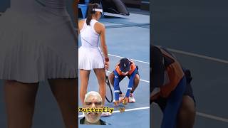 Butterfly 🦋 vs tennis 😂 tennis sports ytshorts rockyvloger [upl. by Anilrac]