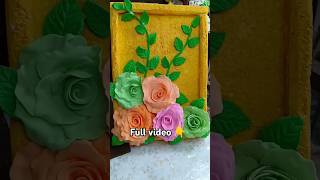 Clay wall decor ideawall hanging craftRoom decorating ideaclayflower artshortvideodiyshorts [upl. by Anelaj]