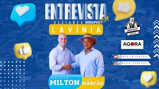 ELEIÃ‡OES 2024  ÃREA 18 PODCAST E AGORA NA REGIÃƒO  CANDIDATOS MILTON E MARCÃƒO  LAVÃNIA SP  8 [upl. by Aninnaig]