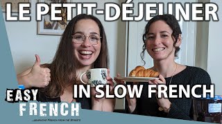 Having Breakfast in Slow French  Super Easy French 152 [upl. by Dilahk723]