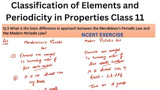 What is the basic difference in approach between the Mendeleevs Periodic Law and the Modern Periodic [upl. by Nnylakcaj827]