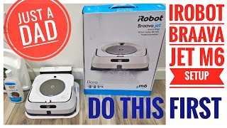 How to set up the iRobot Braava Jet M6 Ultimate Robot Mop and connect it to the iRobot App [upl. by Aicinod]