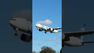 Egyptair Boeing 777300 Landing On 27L At London Heathrow Subscribe Travel With Julian  aviation [upl. by Orly]