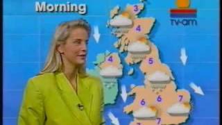 Ulrika Jonsson presenting the weather on TVam in 1990 [upl. by Seedman]