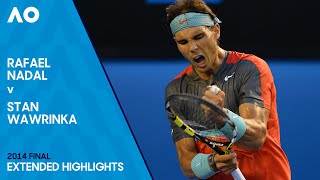 Rafael Nadal v Stan Wawrinka Extended Highlights  Australian Open 2014 Final [upl. by Ylreveb]