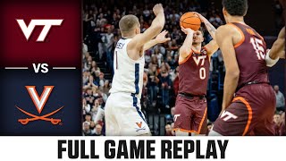 Virginia Tech vs Virginia Full Game Replay  202324 ACC Men’s Basketball [upl. by Palestine]