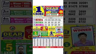 DEAR LOTTERY SAMBAD MORNING 8PM RESULT TODAY LIVE DRAW ON 13112024 NAGALAND [upl. by Noeht]