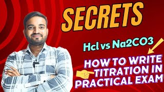 Hcl vs Na2co3 titration class 11th chemistry practical how to write in exam class11thchemistry [upl. by Bayly]