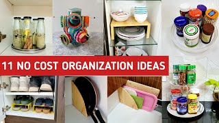 11 No Cost Home amp Kitchen Organization Ideas  11 Useful Home Hacks That Makes Your Life Easier [upl. by Annaiek617]