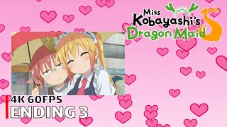 Miss Kobayashis Dragon Maid  Ending 3 4K 60FPS  Creditless  CC [upl. by Ayekahs717]