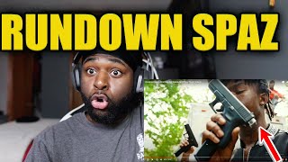 Rundown Spaz First Day Out Freestyle Official Music Video REACTION [upl. by Llevron]