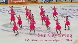 Sun City Swing  LS Aluemestaruuskilpailut 2024  Muodostelmaluistelu [upl. by Cullie]