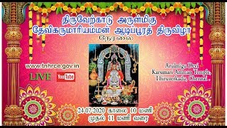 Thiruverkadu Karumari Amman Temple AdiPooram Festival Live aadivellitemplelivethiruverkarutemple [upl. by Lenoil]