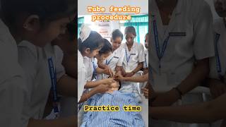 tube feeding insertion practice time 🤞shorts nursingstudent practice nursinglife [upl. by Canter]