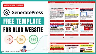 FREE GeneratePress Blog Website Template 🤑  Blogging adda [upl. by Lletnuahs]