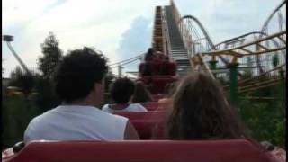 BomboRun Roller Coaster POV Rainbow Magicland Theme Park Italy onride [upl. by Zebulon]