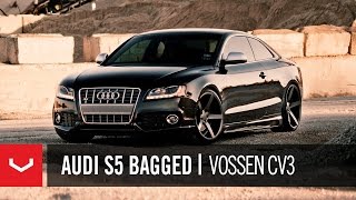 Audi S5 Bagged on 20quot Vossen VVSCV3 Concave Wheels  Rims [upl. by Okir]