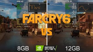 Far Cry 6  8GB Ram vs 12GB Ram Test  GTX 750 Ti [upl. by Paulie295]