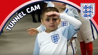 Tunnel Cam  Bradley Lowery amp Jermain Defoe reunite  England v Lithuania  Inside Access [upl. by Acirretal]