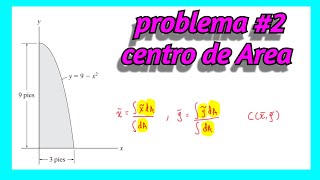 ✅Problema2 CENTROIDE DE UN AREA Con integrales ESTÁTICA R C HIBBELER [upl. by Aikemaj]