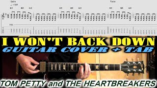 TOM PETTY I Wont Back Down GUITAR COVER TABS  Lesson Tutorial  Chords amp Slide Solo [upl. by Willy]