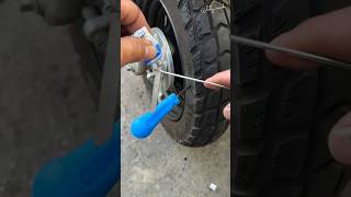 How to fix a punctured vakuum tire  the fastest emergency tire repair method tire tirerepair [upl. by Noside]